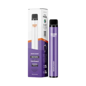 Orange County CBD vape toll Grape Burst, 250 mg CBD + 250 mg CBG, 3 ml