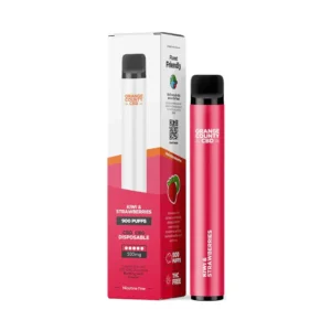 Orange County CBD vape toll Kiwi és eper ízben, 250 mg CBD + 250 mg CBG, 3 ml
