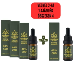 CBD olaj Hemp Farms CBD olaj promóció 40 %+ 40 %+ 40% 30 ml. Teljes spektrum