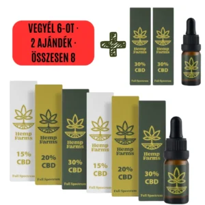 CBD olaj Super Combo – (2 x 15 %) + (2 x 20 %) + (2 x 30 %)