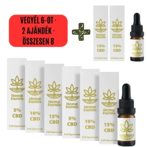 CBD olaj Super Combo – (2 x 5 %) + (2 x 10 %) + (2 x 15 %)