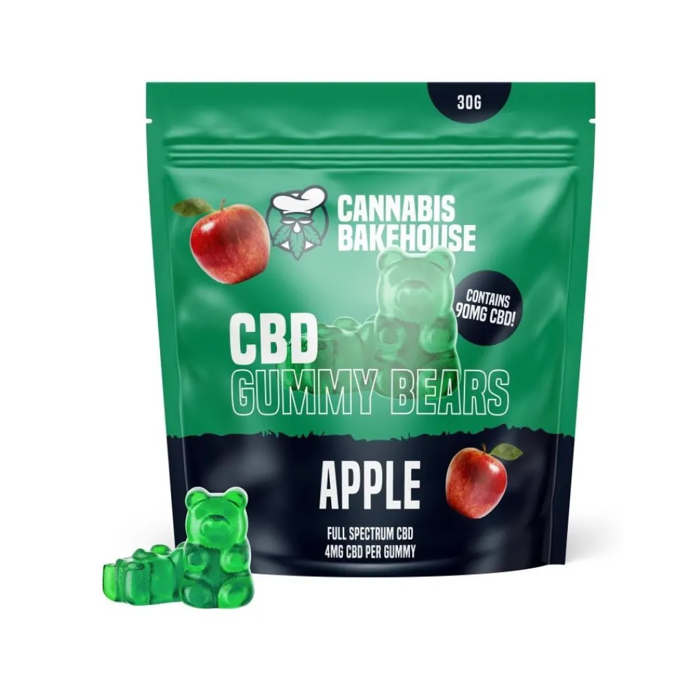 Cannabis Sütőház CBD Gumiállatok - Alma